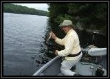 Pete brings in a Largemouth that he caught with a 5" worm fished Texas rig style.