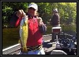AL connects with a nice Smallmouth Bass on the 5" Tiki Stick