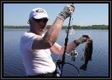 One of the few times Pete used a spinner bait and hooked up this Largemouth. He paired the bait with his K-Labs Spinning Rod.