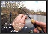 Attaching the line to the Dancer was simple and easy. It did not interfere with the hook set either.